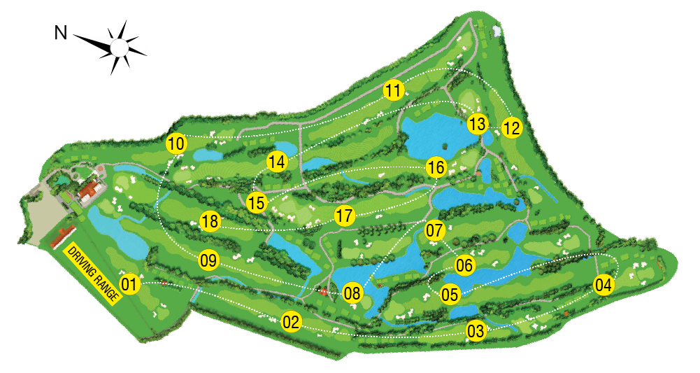 KGA Bangalore Golf Course Map